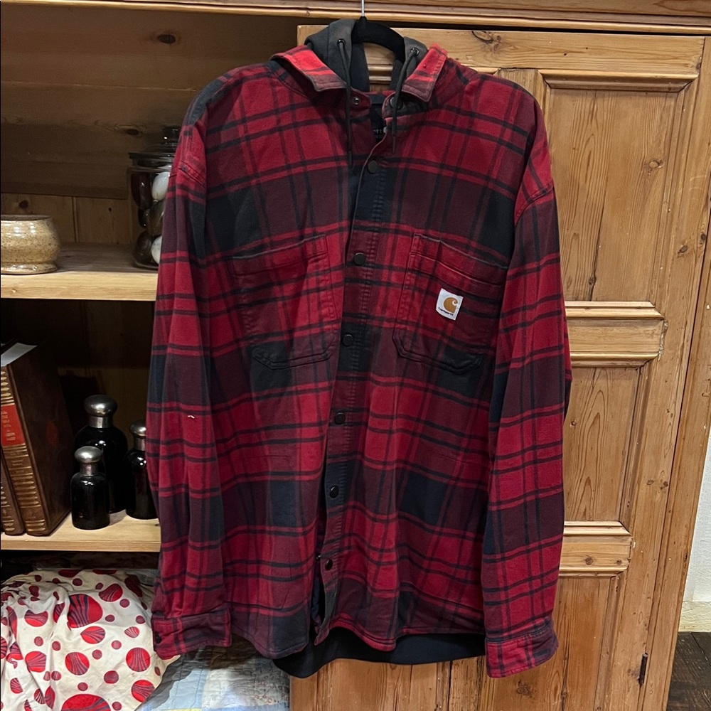 Carhartt Rugged Flex Relaxed Fit Flannel Fleece Lined Jacket